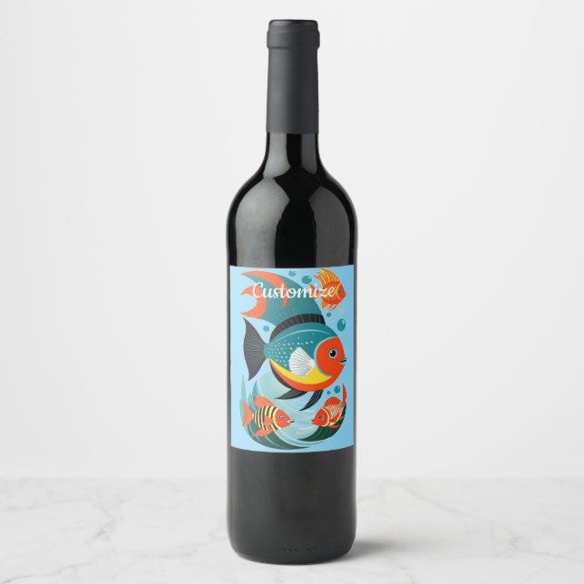 Rótulo De Garrafa De Cerveja Tropical Fish Assortion Thunder_Cove (Frente)