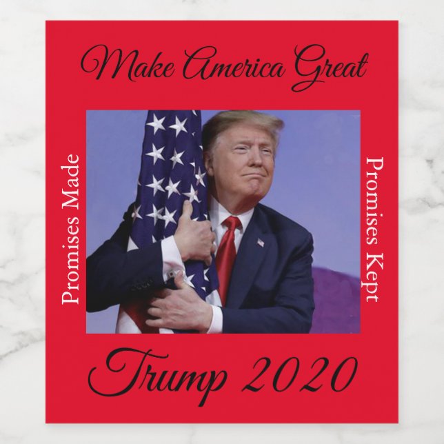 Rótulo De Garrafa De Cerveja Trump 2020 - Make America Excelente (Rótulo Único)