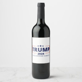 Rótulo De Garrafa De Cerveja Trump 2024