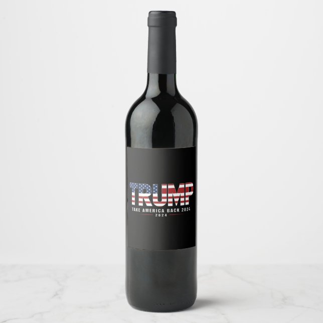 Rótulo De Garrafa De Cerveja Trump 2024 Retire os presentes americanos de 2024 (Frente)