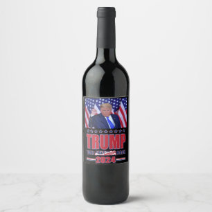 Rótulo De Garrafa De Cerveja Trump 2024 - Retomar a América