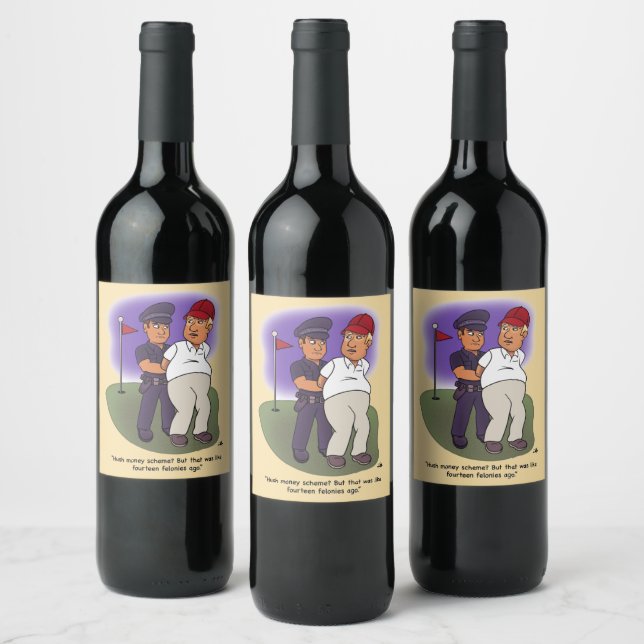 Rótulo De Garrafa De Cerveja Trump Felonies Wine Labels (Garrafas)
