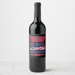 Rótulo De Garrafa De Cerveja Trump o Grande Retorno Americano