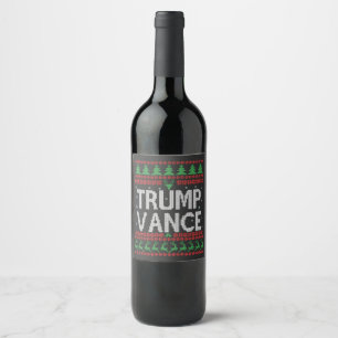 Rótulo De Garrafa De Cerveja Trump Vance Republicano Feio Natal Doce Xmas