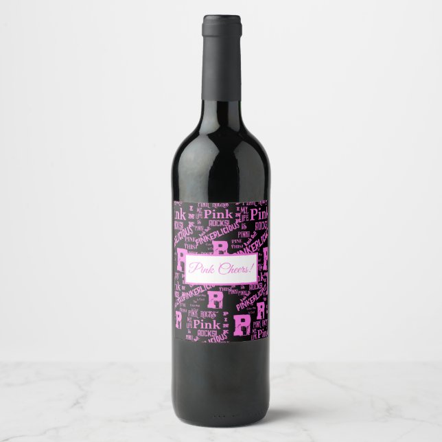 RÓTULO DE GARRAFA DE CERVEJA TUDO ROSA  (Frente)