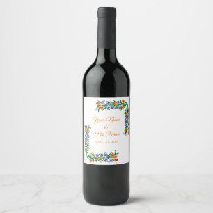 Rótulo De Garrafa De Cerveja Tulipas multicoloridas Buquê Thunder_Cove
