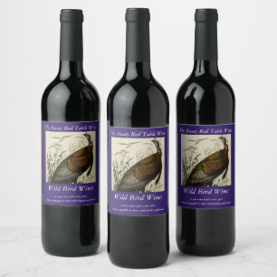 Rótulo De Garrafa De Cerveja Turquia Selvagem (Homem) das Aves da América de Au