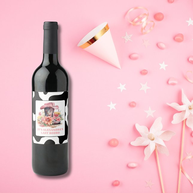 Rótulo De Garrafa De Cerveja Última Festa de solteira do Rodeio Ocidental (Criador carregado)