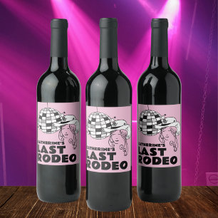 Rótulo De Garrafa De Cerveja Última Festa de solteira Rodeo Disco