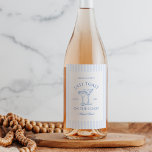 Rótulo De Garrafa De Cerveja Último brinde na solha azul costeira<br><div class="desc">Este design apresenta texto ousado moderno,  vibes costeiras de praia com cocktails desenhados à mão.</div>