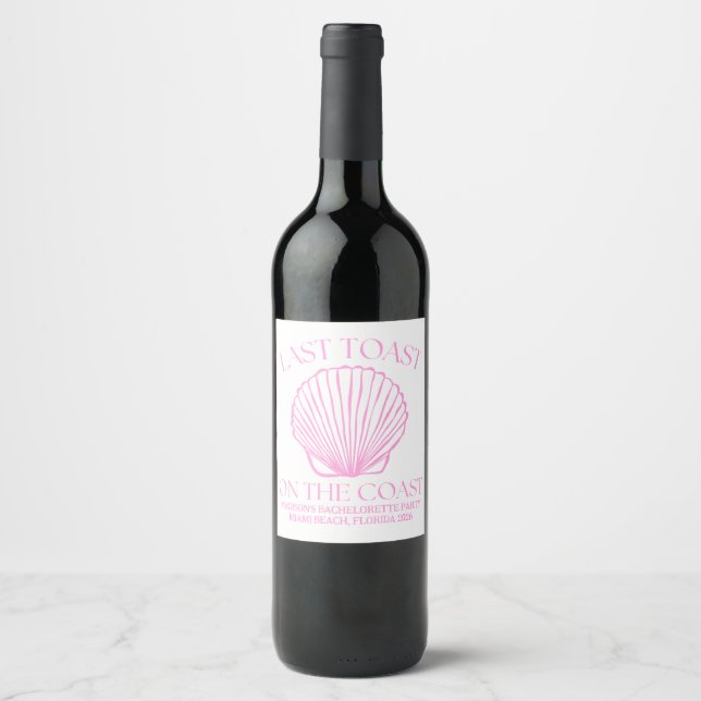 Rótulo De Garrafa De Cerveja Último Brinde Whimsical Na Costa Rosa (Frente)