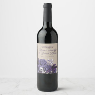 Rótulo De Garrafa De Cerveja Um Brinde ao Forever, Casamento Purple Gothic