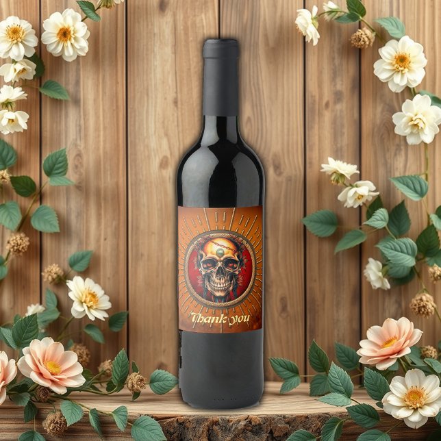 Rótulo De Garrafa De Cerveja Um crânio (Criador carregado)