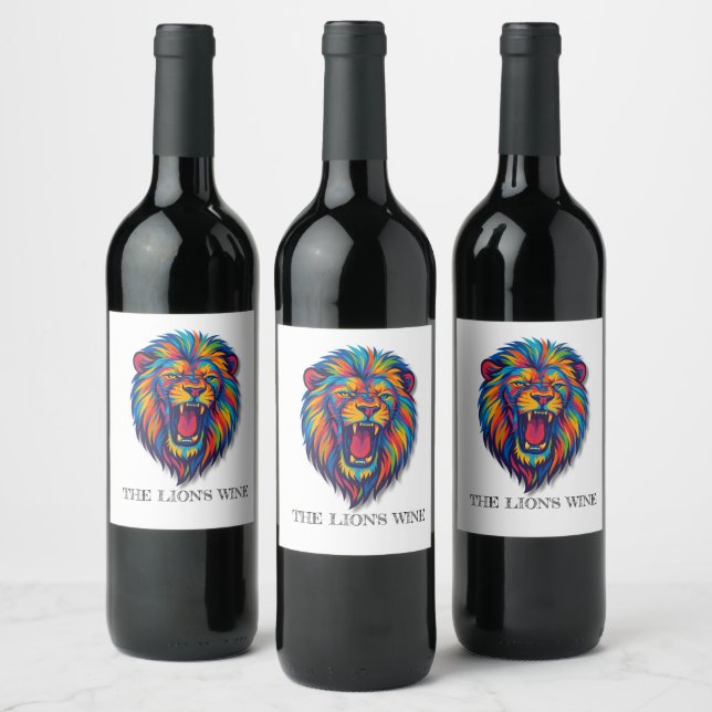 Rótulo De Garrafa De Cerveja Um LEÃO PINTADO   Rótulo de Vinho  (Garrafas)