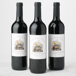 Rótulo De Garrafa De Cerveja Um Novo Capítulo Começa Livros Florais Chá de Noiv