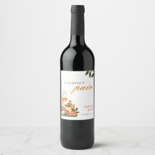Rótulo De Garrafa De Cerveja Um Par Perfeito de Vinho e Queijo Festa de Engajam