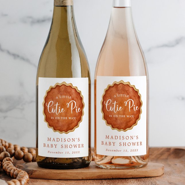 Rótulo De Garrafa De Cerveja Um Pequeno Chá de fraldas De Abóbora Cutie (Criador carregado)