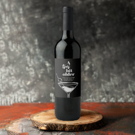 Rótulo De Garrafa De Cerveja Um Tini Bit Antigo Martini Moderno Aniversário Neg