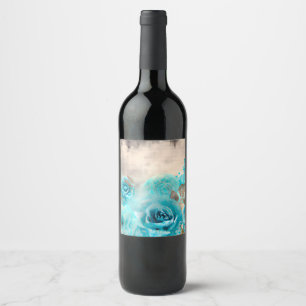 Rótulo De Garrafa De Cerveja Uma Série de Design de Ephemera Azul Shabby Chic 7