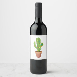 Rótulo De Garrafa De Cerveja Usina de Saguaro Cactus