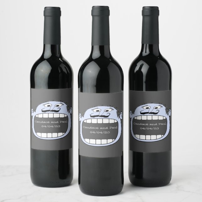 Rótulo De Garrafa De Cerveja Uvas para vinho Flores Personalizadas Folhas Branc (Garrafas)
