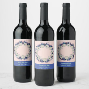 Rótulo De Garrafa De Cerveja Uvas para vinho Flores Personalizadas, Vermelho Br
