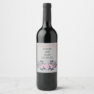Rótulo De Garrafa De Cerveja Uvas para vinho Flores Personalizadas, Vermelho Br