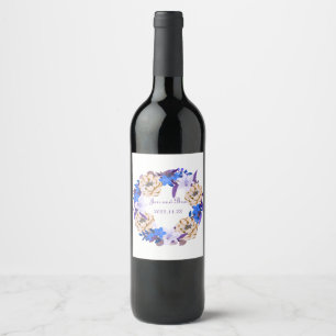 Rótulo De Garrafa De Cerveja Uvas para vinho Flores Personalizadas, Vermelho Br