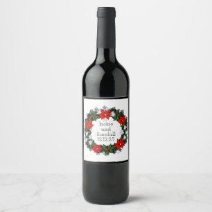 Rótulo De Garrafa De Cerveja Uvas para vinho Flores Personalizadas, Vermelho Br