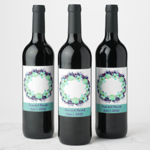 Rótulo De Garrafa De Cerveja Uvas para vinho Flores Personalizadas, Vermelho Br