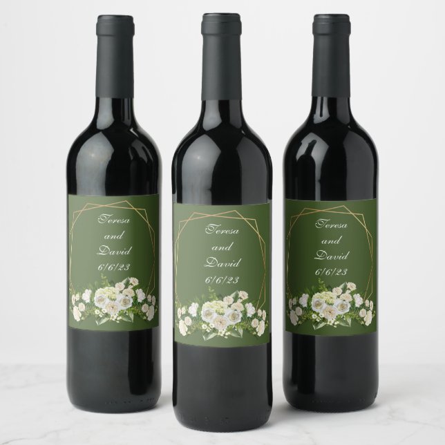 Rótulo De Garrafa De Cerveja Uvas para vinho Flores Personalizadas, Vermelho Br (Garrafas)