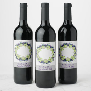 Rótulo De Garrafa De Cerveja Uvas para vinho Flores Personalizadas, Vermelho Br