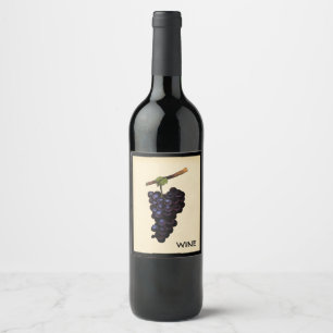 Rótulo De Garrafa De Cerveja Uvas Roxas