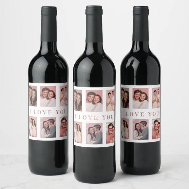 Rótulo De Garrafa De Cerveja Valentine's Day Wine Labels | Custom Couple Photos (Garrafas)