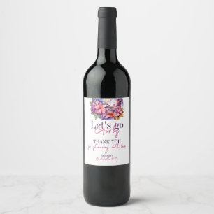 Rótulo De Garrafa De Cerveja Vamos Lá Garotas Rosa Última Disco Festa de Desped