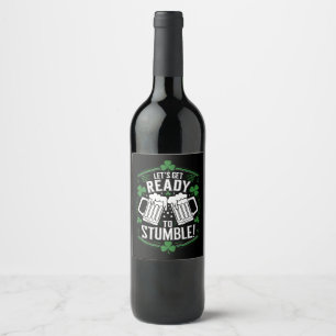 Rótulo De Garrafa De Cerveja Vamos nos Preparar para Tropeçar Dia de São Patríc