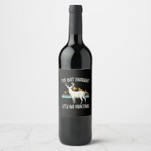 Rótulo De Garrafa De Cerveja Vamos vai caçar