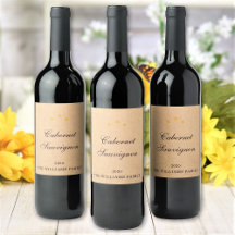 Variedade de Vinho Personalizada Elegante com Nome
