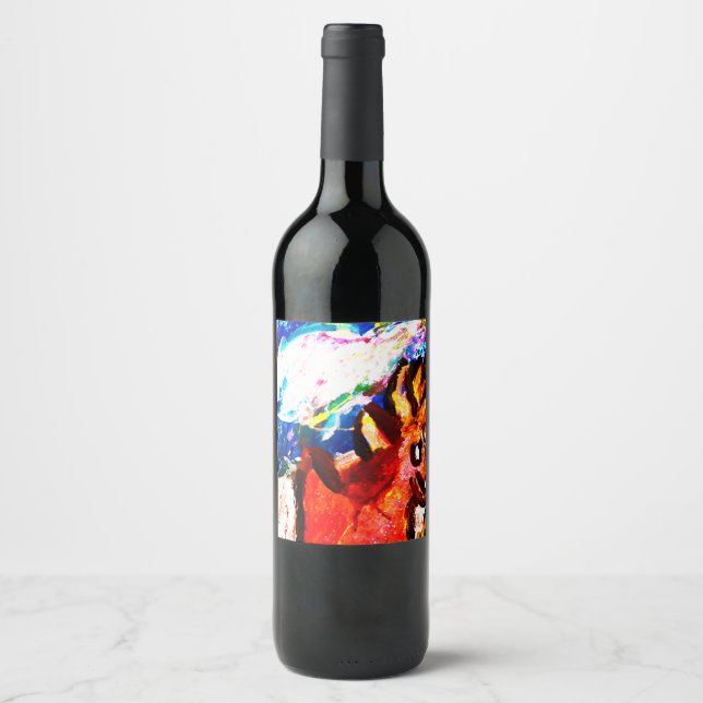 Rótulo De Garrafa De Cerveja Veado no inverno (Frente)