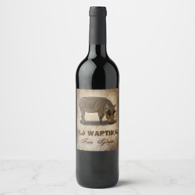 RÓTULO DE GARRAFA DE CERVEJA VELHO WARTHOG (Frente)