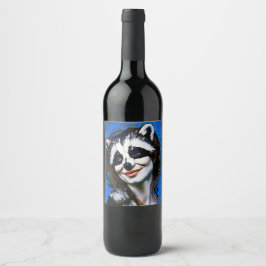 Rótulo De Garrafa De Cerveja "Velka Teyani" Whispering Raccoon Trickster