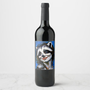 Rótulo De Garrafa De Cerveja "Velka Teyani" Whispering Raccoon Trickster