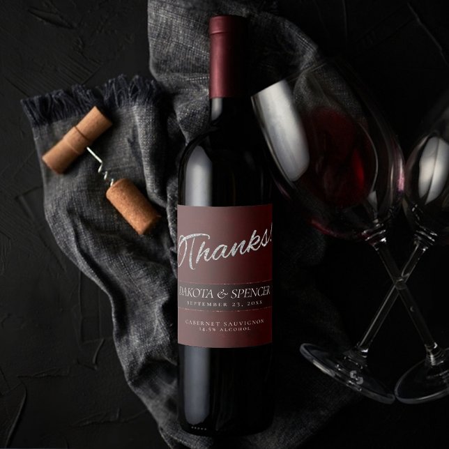 Rótulo De Garrafa De Cerveja Velvet Henna Grunge | Crimson Red Muito Obrigado (Criador carregado)