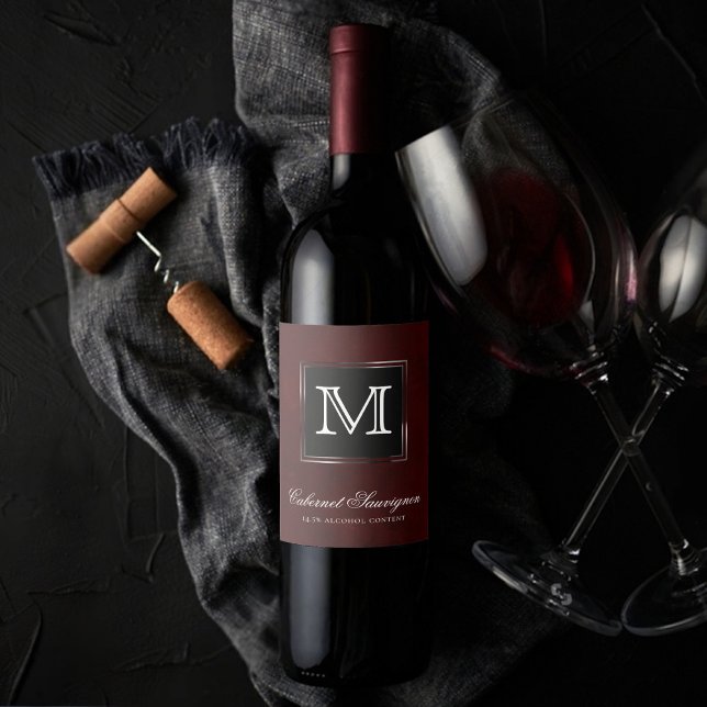 Rótulo De Garrafa De Cerveja Velvet Henna Grunge | Vermelho profundo personaliz (Criador carregado)