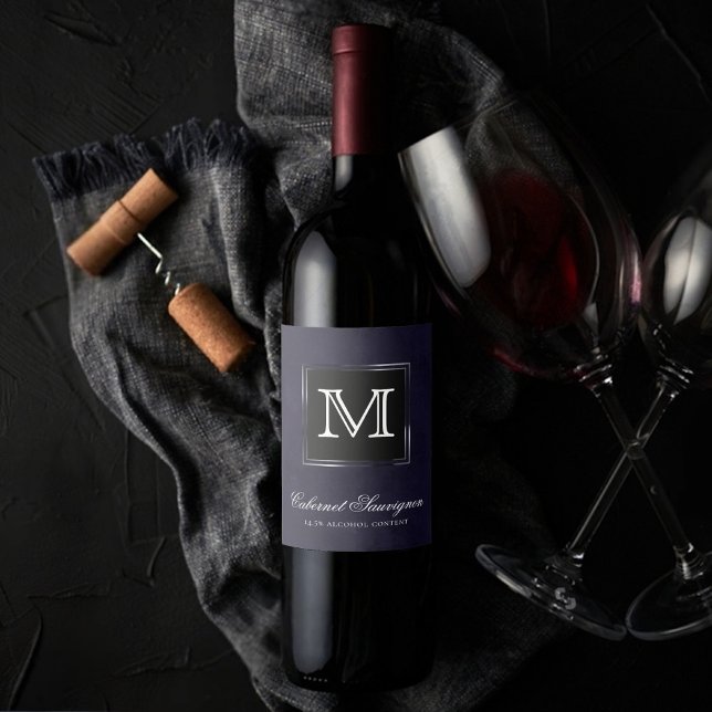 Rótulo De Garrafa De Cerveja Velvet Indigo Grunge | Personalização Roxo de Meia (Criador carregado)