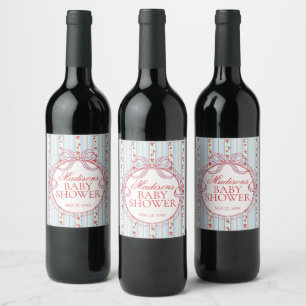 Rótulo De Garrafa De Cerveja Vermelho e Azul Antigos e Elegantes Favoritos de F