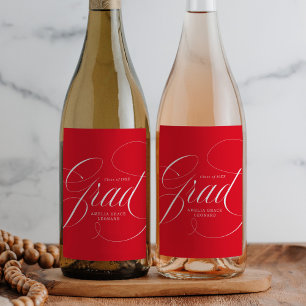 Rótulo De Garrafa De Cerveja Vermelho Graduação de Eloquência