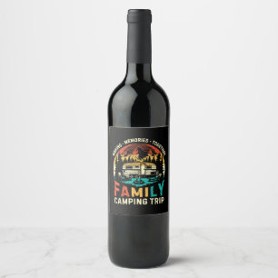 Rótulo De Garrafa De Cerveja Viagem de Acampamento Familiar Criando Memórias Ju