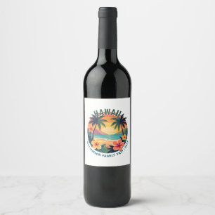 Rótulo De Garrafa De Cerveja Viagem de Família Personalizada de Férias Tropicai