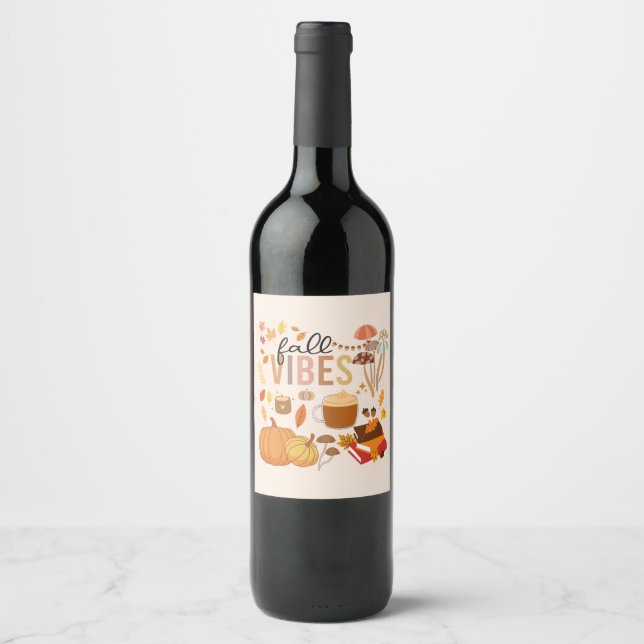 Rótulo De Garrafa De Cerveja Vibes de queda (Frente)